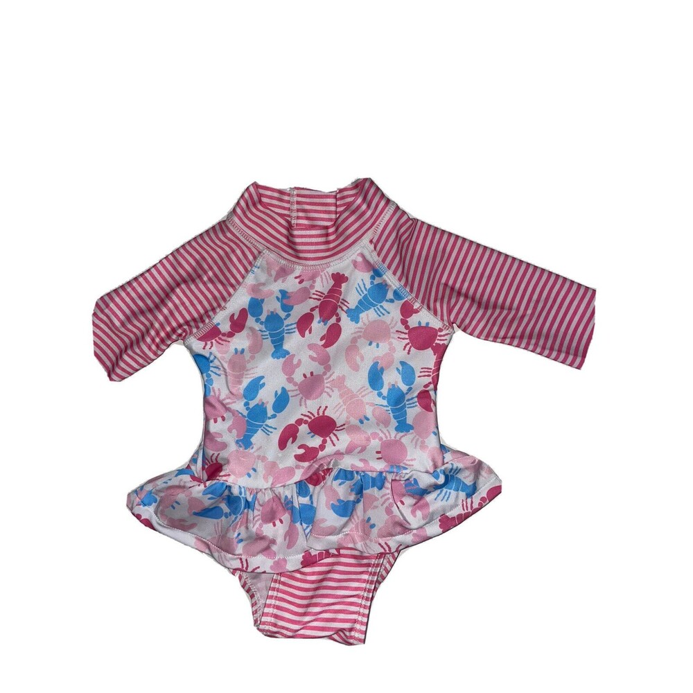 Flap Happy Swimsuit Toddler 12 Months Long Sleeve Pink